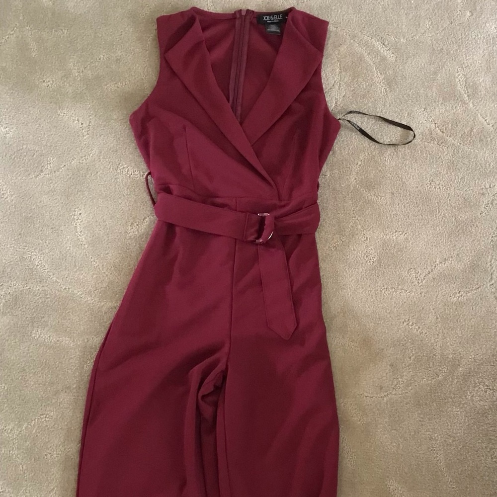 Joe and Elle Deep Red Jumpsuit